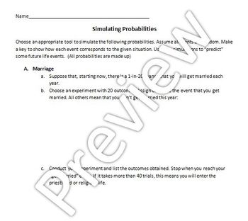 Preview of Simulating Probabilities