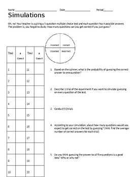 Preview of Simulation Notes and Practice