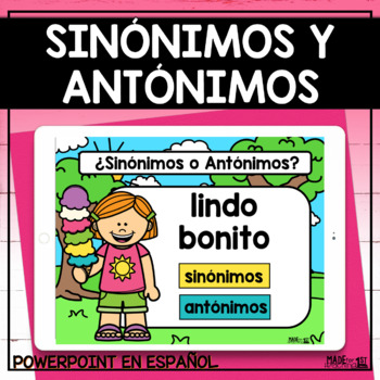 Preview of Sinónimos y Antónimos | Spanish PowerPoint