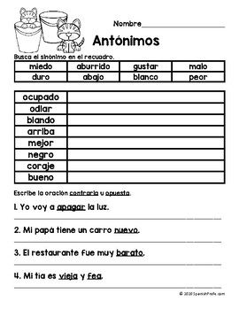 Questões sobre Sinônimos, Synonyms