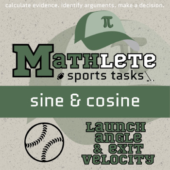 Preview of Sine & Cosine Printable & Digital Activity - Baseball Mathlete