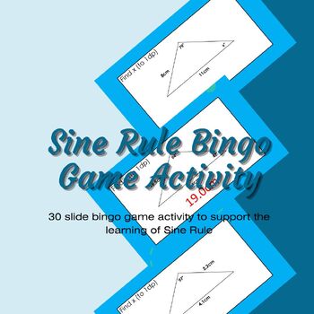 Preview of Sine Rule Maths Bingo Game Activity