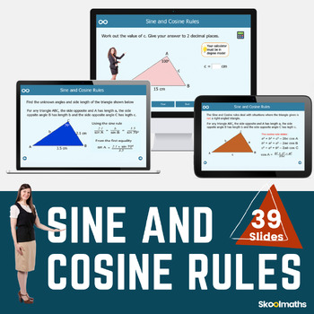 Preview of Sine and Cosine Rules - 9th Grade, 10th Grade Digital Lesson CCSS.HSF-TF.B.7