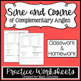 Sine and Cosine of Complementary Angles Practice Worksheet