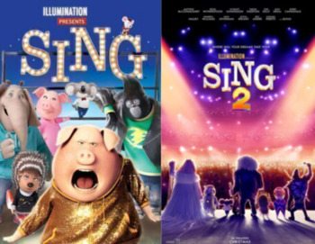 Preview of Sing 1 and Sing 2 Movie Guide Bundles in English | Chronological Order
