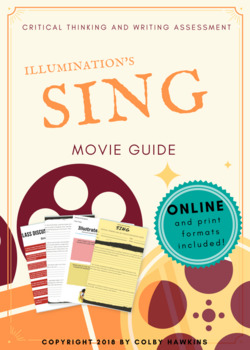 Preview of Sing (2016) Movie Packet and Guide + Activities + Sub Plan