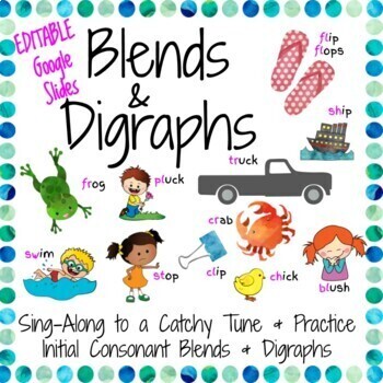 Preview of Sing Along & Teach Initial Consonant Blends & Digraphs: Distance Learning 