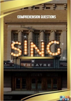 Preview of Sing Movie Guide + Activities - Answer Key Included (Color + Black & White)