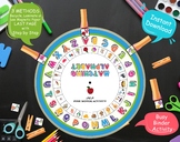 Sing Phonics Song A for apple playing Alphabet Wheel Game,