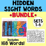 Hidden Sight Words Vol. 1-6 Worksheets BUNDLE - Heidi Songs