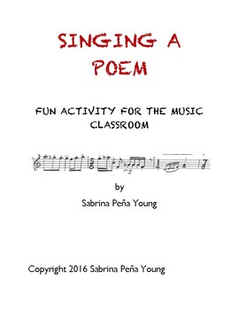 Preview of Sing a Poem Musical Activity Lesson Plan