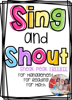 Preview of Sing and Shout SNEAK PEAK *FREEBIE*