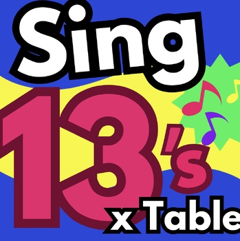 Preview of Sing the 13's Times Table