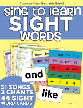 Preview of Sing to Learn Sight Word Songs (Music & Lyrics)