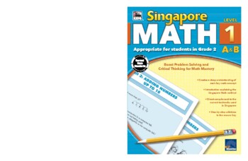 Preview of Singapore Math 2nd Grade Math Workbook, Addition, Subtraction, Multiplication