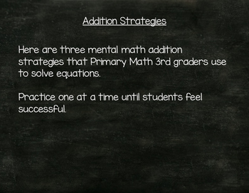 Preview of Singapore Math Addition Strategies