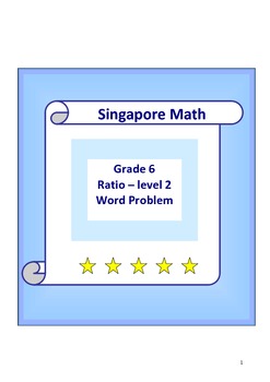 Preview of Singapore Math - Grade 6 Ratio level 2