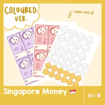 Preview of Singapore Money Printables (Coloured Ver.)