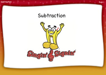 Preview of Subtraction Lesson by Singin' & Signin'