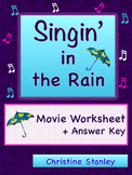 Singin' in the Rain Movie Worksheet ♫  (+ Teacher Answer Key)