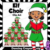 Singing Elves | Caroling Children's Choir Clip Art