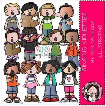 Preview of Singing Kidlettes clip art - COMBO PACK- by Melonheadz