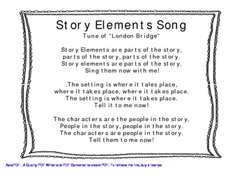 Preview of Singing Story Elements