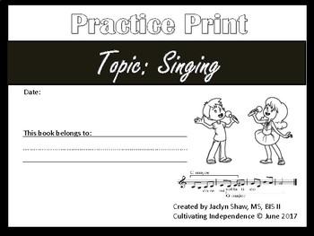 Preview of Singing Tracing Paper