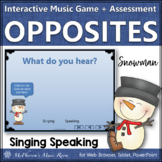 Singing or Speaking Voice Interactive Music Game + Assessm