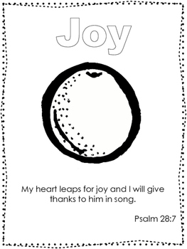 Single Bible Curriculum Worksheet. Fruit of the Spirit Joy Preschool