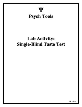 Preview of Single-Blind Experiment - Taste Test