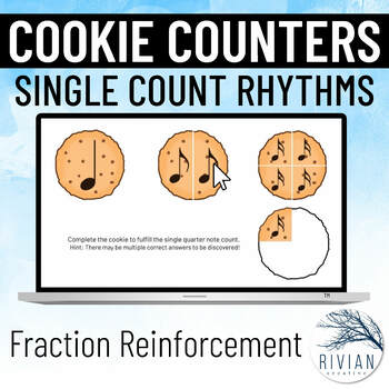 Preview of Single Count Rhythm Cookie Counters for Google Slides