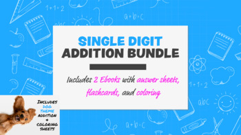 Preview of Single Digit Addition Bundle (Flash Card, Ebooks, worksheets)