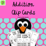 Single Digit Addition Clip Cards: Penguin Themed