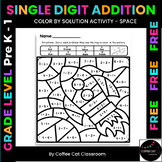 Single Digit Addition Color by Solution Math Activity