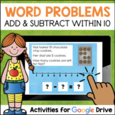 Single Digit Addition & Subtraction Kindergarten Simple Wo