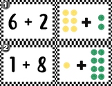 Single-Digit Addition Task Cards | Button Matching Math Center Game