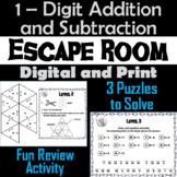 Single Digit Addition and Subtraction Activity: Escape Roo