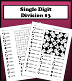 Single Digit Division Color Worksheet #3