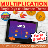 Single Digit Multiplication Boom Cards Halloween for Dista