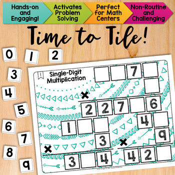 Preview of Single-Digit Multiplication Math Centers Math Tiles