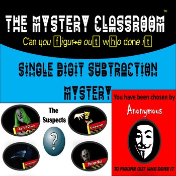 Preview of Single Digit Subtraction Mystery | The Mystery Classroom