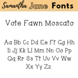 Single Font - Vote Fawn Moscato