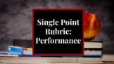 Single Point Rubric: Performance