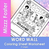 Single Replacement Reaction Word Wall Coloring Sheet (1 pg.)