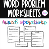 Word Problem Worksheets (Single Step Problems)