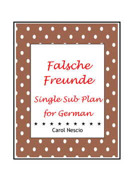 Preview of Falsche Freunde ~ German Sub Plan