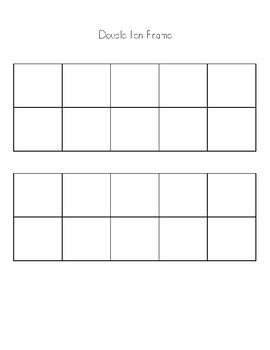 Single and Double Ten Frame Template (FREEBIE) by Teach Outside of the Box