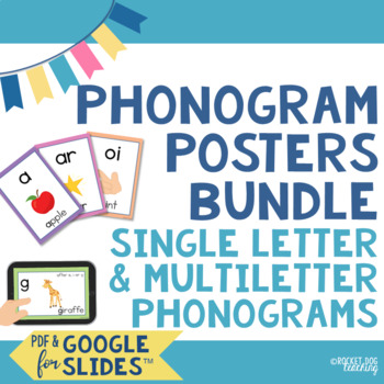 Preview of Single and Multiletter Phonogram Poster Bundle - PDF and for Google Slides™️
