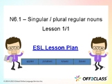 Singular And Plural Regular Nouns – Free ESL Lesson Plan